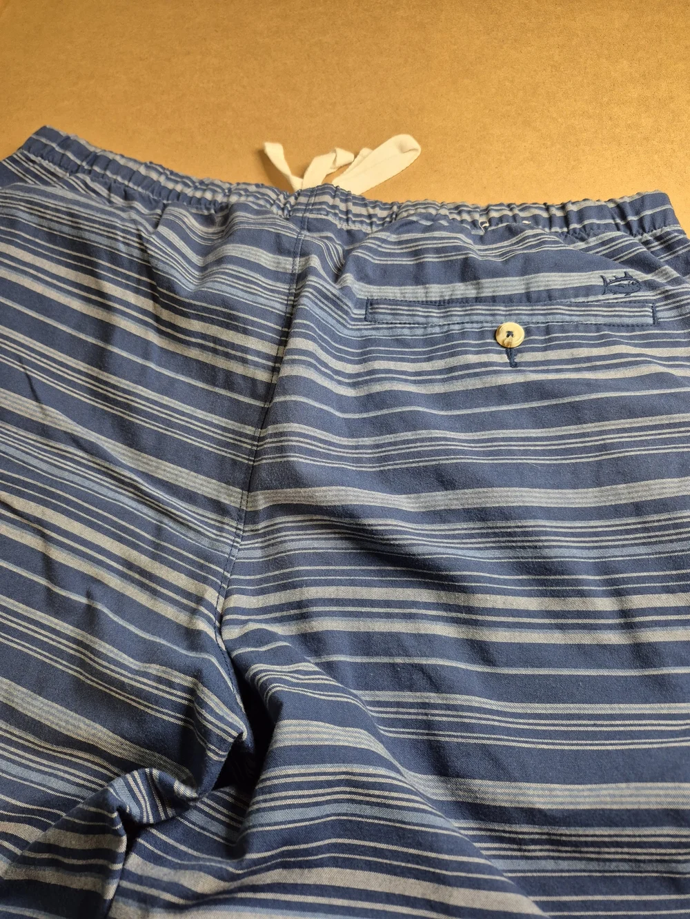Southern Tide Blue Striped Flat Front Shorts 3712/6